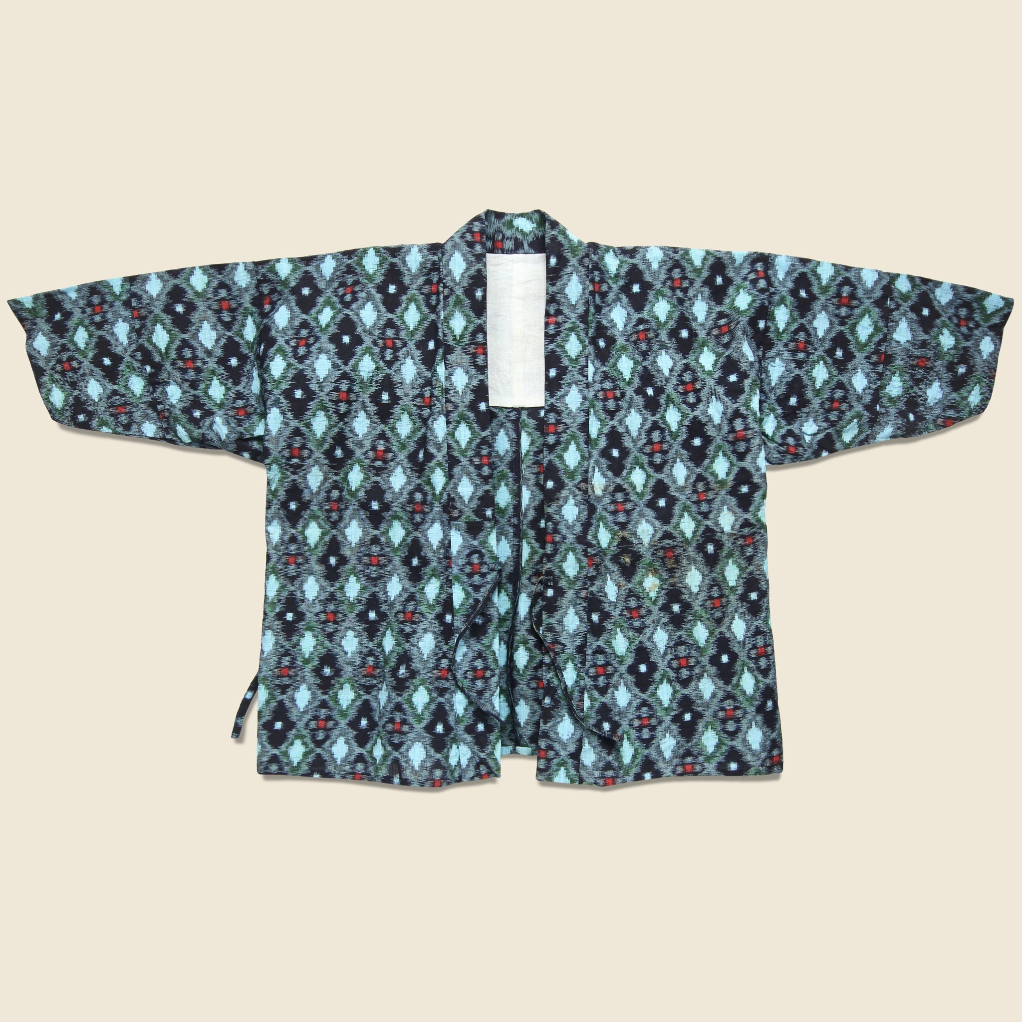 Kasuri Ikat Japanese Kendo Jacket - Indigo/Turquoisel - Vintage - STAG Provisions - W - One & Done - Apparel