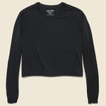 Long Sleeve Cropped Tee - Black - Richer Poorer - STAG Provisions - W - Tops - L/S Knit