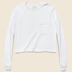 Long Sleeve Cropped Tee - White - Richer Poorer - STAG Provisions - W - Tops - L/S Knit