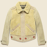 Williams Shearling Embroidered Suede Jacket - Cream - RRL - STAG Provisions - W - Outerwear - Coat/Jacket