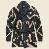 Tie Waist Ranch Shawl Cardigan - Black Multi - RRL - STAG Provisions - W - Tops - Sweater