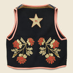 Floral Wool-Cashmere Vest - Black - RRL - STAG Provisions - W - Outerwear - Vest