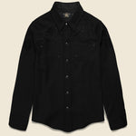 Slim Floral Wool Western Shirt - Black - RRL - STAG Provisions - W - Tops - L/S Woven