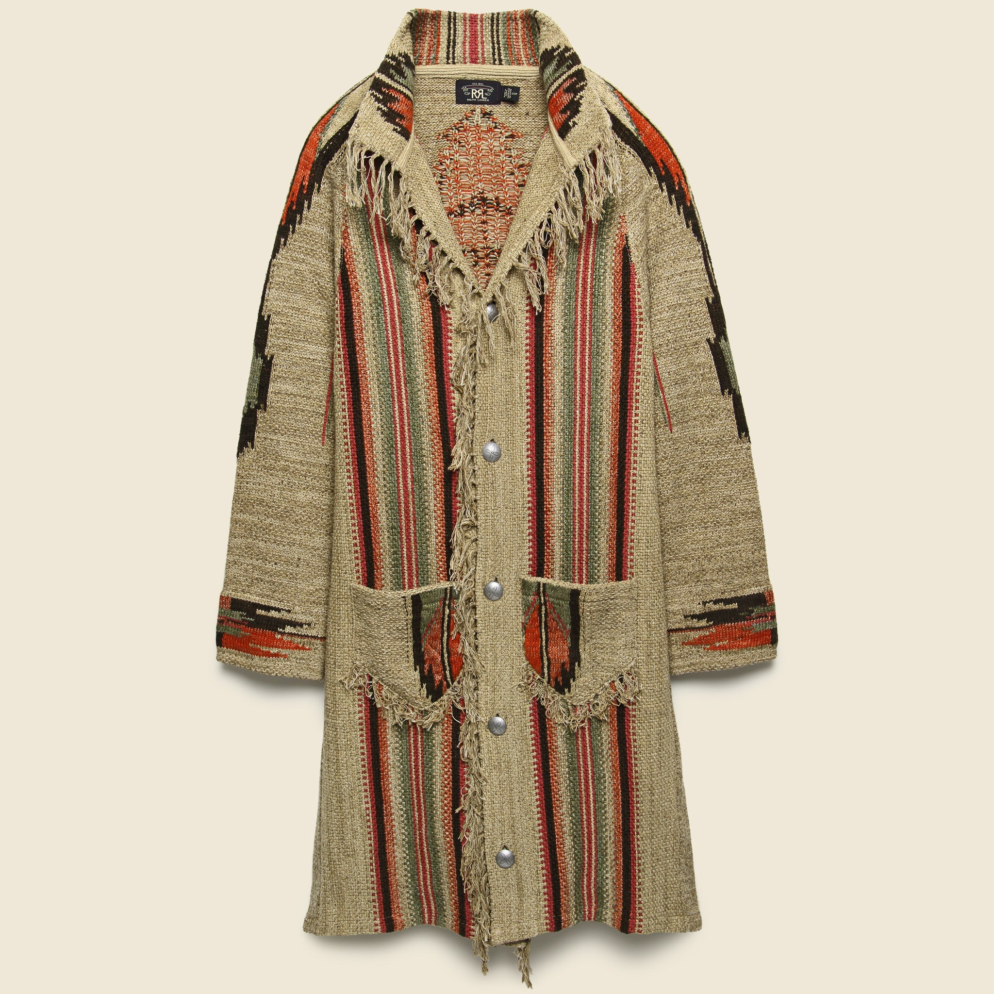 Fringe Silk-Blend Cardigan - Beige - RRL - STAG Provisions - W - Outerwear - Coat/Jacket