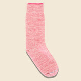 Merino Wool & Cotton Double Face Socks - Light Pink - RoToTo - STAG Provisions - W - Accessories - Socks