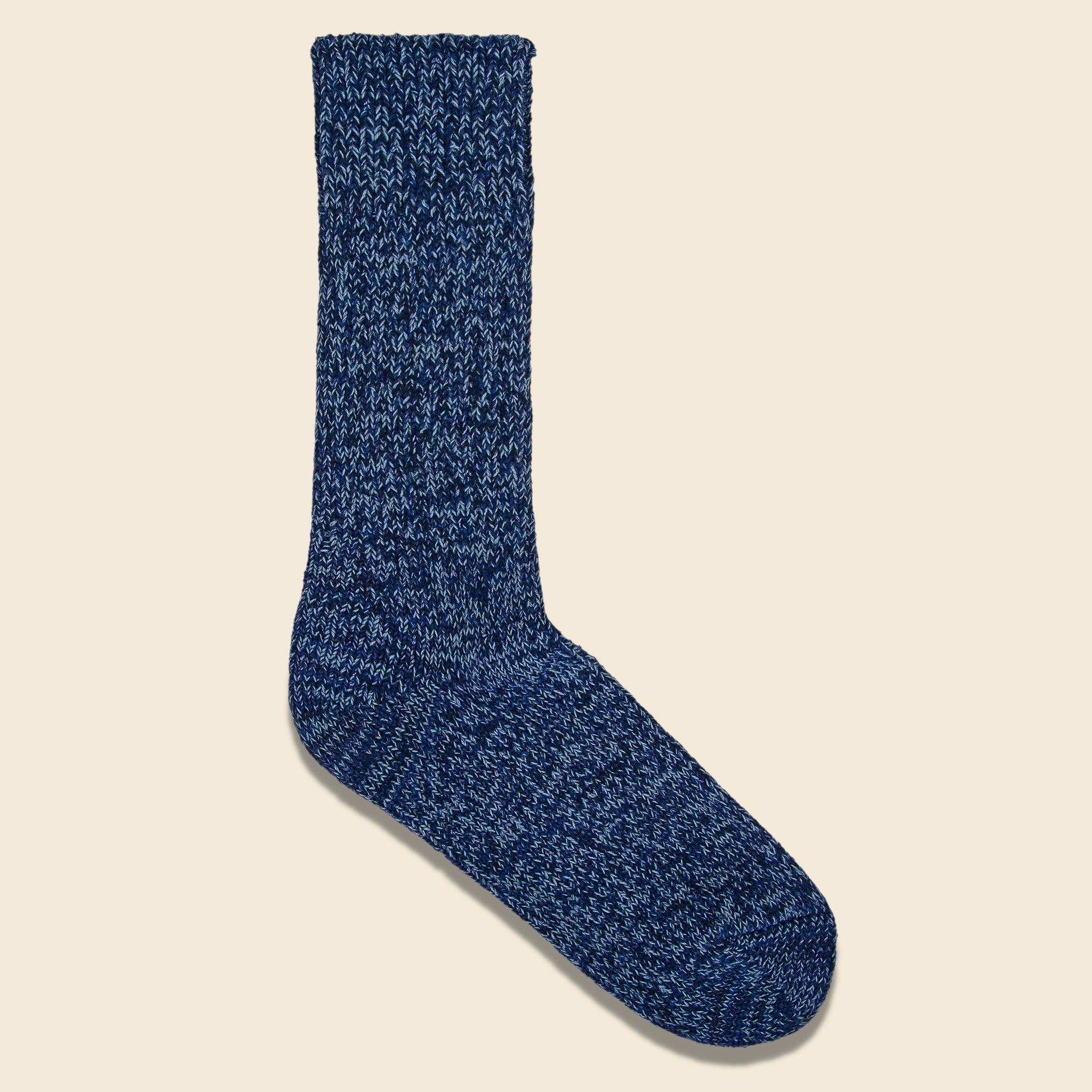 Denim Tone Crew Socks - Blue - RoToTo - STAG Provisions - W - Accessories - Socks