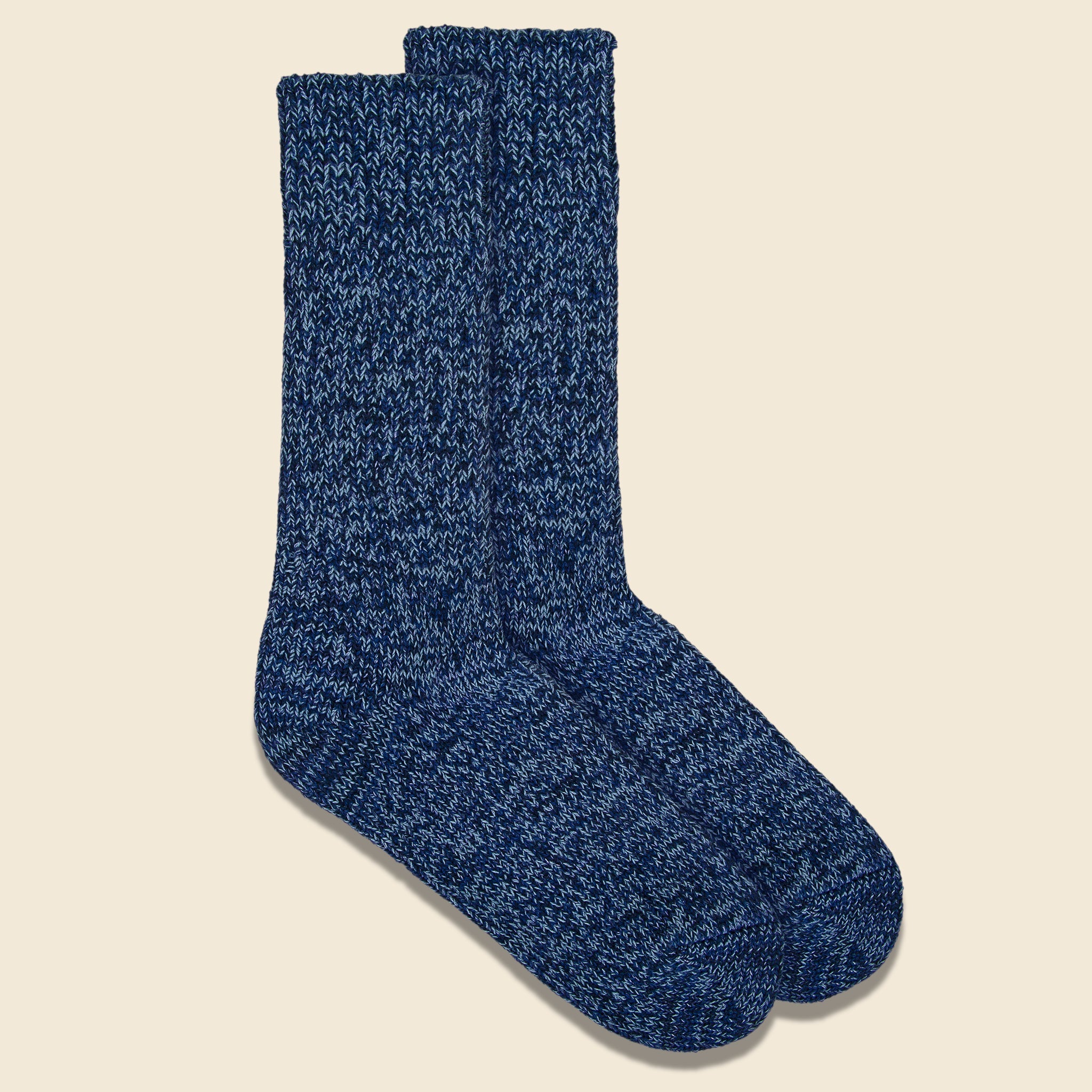 Denim Tone Crew Socks - Blue - RoToTo - STAG Provisions - W - Accessories - Socks