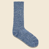 Denim Tone Crew Socks - Ice - RoToTo - STAG Provisions - W - Accessories - Socks