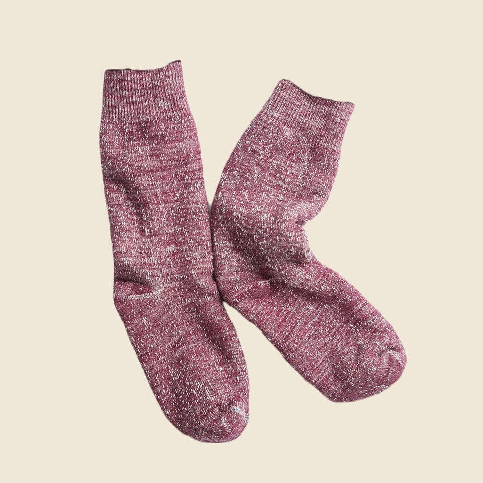 Merino Wool & Cotton Double Face Socks - Grape - RoToTo - STAG Provisions - W - Accessories - Socks