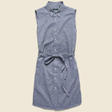 Sleeveless Shirt Dress - Blue Chambray - Gitman Vintage - STAG Provisions - W - Onepiece - Dress