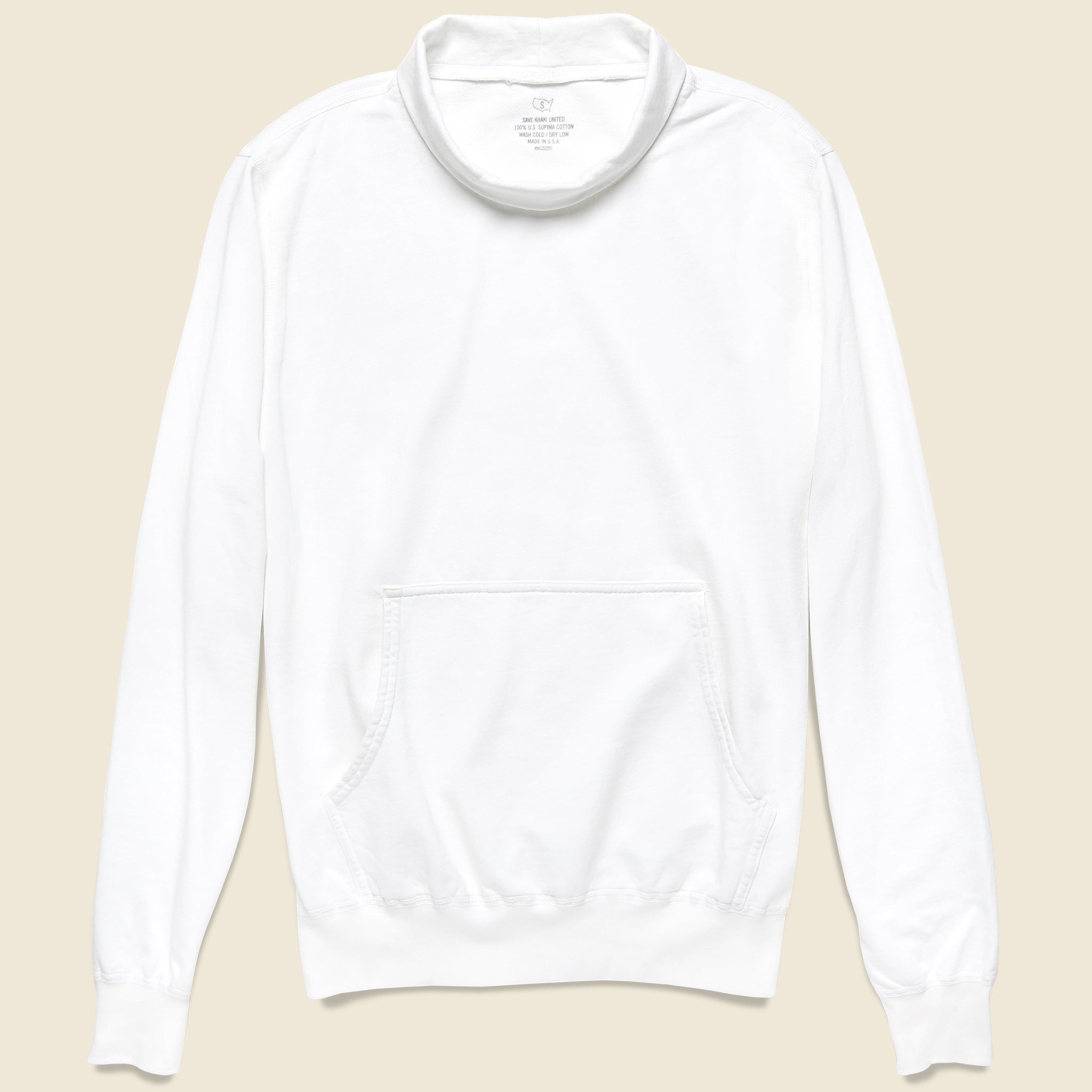 Supima Mock Neck Sweatshirt - White - Save Khaki - STAG Provisions - W - Tops - L/S Fleece