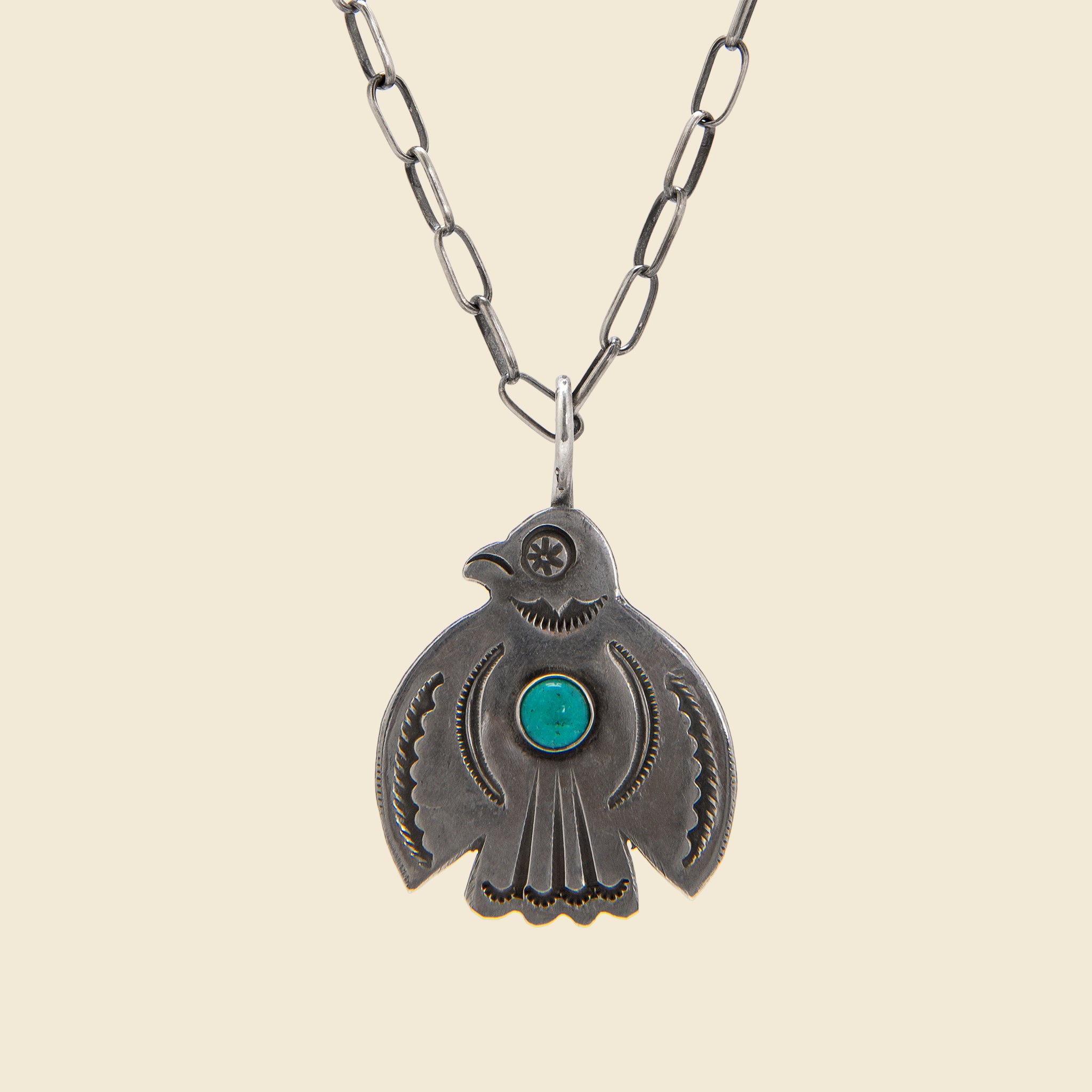 Thunderbird Pendant Necklace - Round Wings/Star Eye - Smith Bros. Trading Co. - STAG Provisions - W - One & Done - Accessories & Jewelry