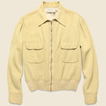 Sam Solomon Silk/Wool Bomber - Pale Yellow - Vintage - STAG Provisions - W - One & Done - Apparel