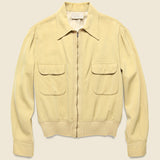 Sam Solomon Silk/Wool Bomber - Pale Yellow - Vintage - STAG Provisions - W - One & Done - Apparel