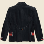 Frontier Bead & Concho Suede Jacket - Black - Vintage - STAG Provisions - W - One & Done - Apparel