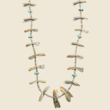 Nugget Shell & Turquoise Heishe Bead Fetish Necklace. - Vintage - STAG Provisions - W - Accessories - Necklace