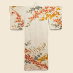 Long Silk Kimono - Cream/Gold, Wrap Around Daisies - Vintage - STAG Provisions - W - One & Done - Apparel