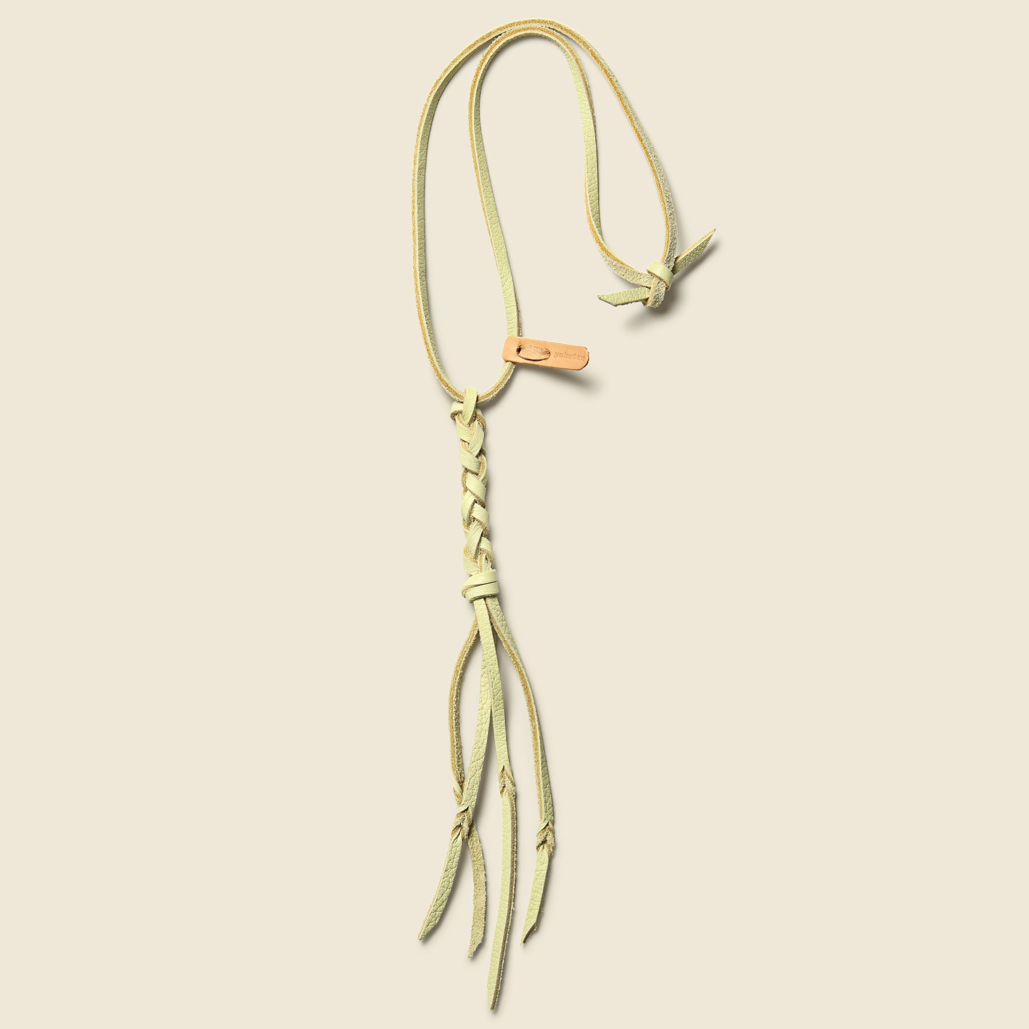 Braided Leather Necklace - Cream - Yuketen - STAG Provisions - W - Accessories - Necklace