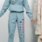 Patchwork Sweatpants - Sky Overdye - Carleen - STAG Provisions - W - Pants - Lounge