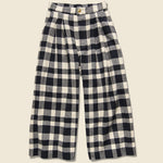 Nikita Culotte - White/Midnight Plaid - Esby - STAG Provisions - W - Pants - Twill