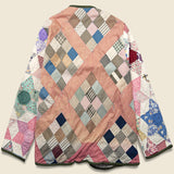 Scofield Diamond w/ Tassles Quilt Kimono - Pink/Blue - Vintage - STAG Provisions - W - One & Done - Apparel